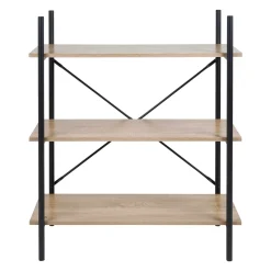 Scaffale a 3 livelli in legno e metallo (H96.5 cm) Lola Nero