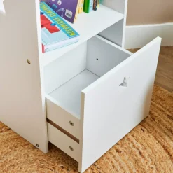 Scaffale bambino legno 4 scomparti (H154 cm) Stars Bianco