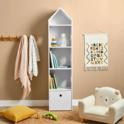 Scaffale bambino legno 4 scomparti (H154 cm) Stars Bianco