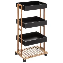 Scaffale cucina 4 livelli x Natureo Nero