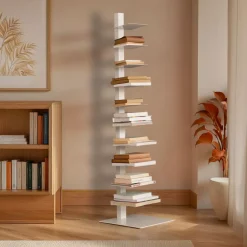 Scaffale di stoccaggio a 10 ripiani (Alt 150 cm) Libreria Book Bianco