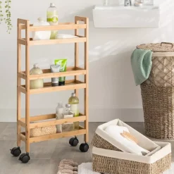 Scaffale 3 ripiani bambù (H74,5 cm) Pia Naturale
