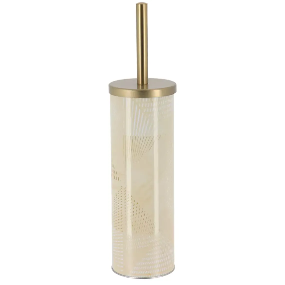 Scopino WC con coperchio in metallo Chicissime Oro