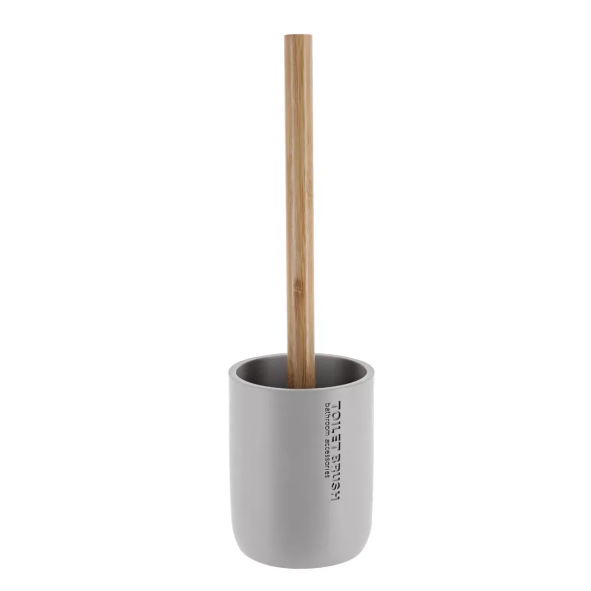 Scopino WC in poliresina Purebamboo Grigio chiaro