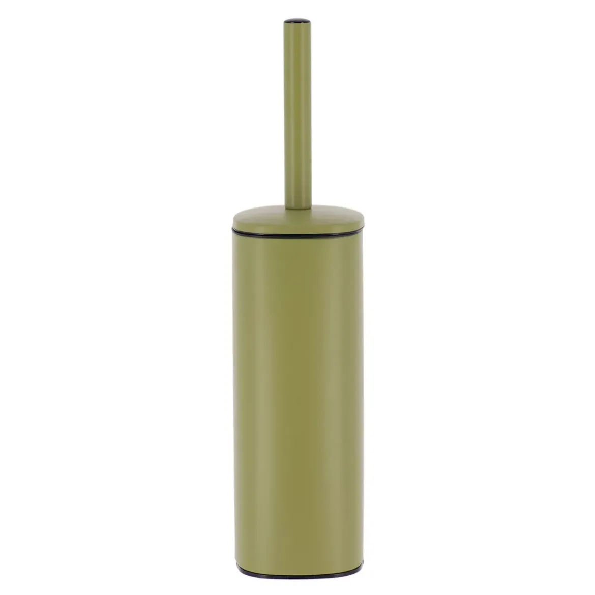 Scopino WC quadrato con coperchio in metallo Boho-Chic Verde oliva