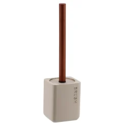Scopino WC quadrato in poliresina incisa Sia Beige