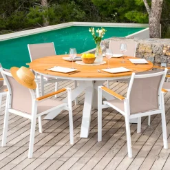 Sedia da giardino alluminio impilabile Bali - Bianco