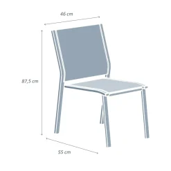 Sedia da giardino impilabile in alluminio Murano Bronzo