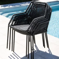 Sedia da giardino impilabile Seville - Grigio