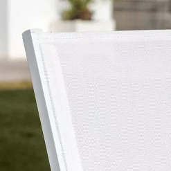 Sedia da giardino impilabile Alluminio Murano Bianco