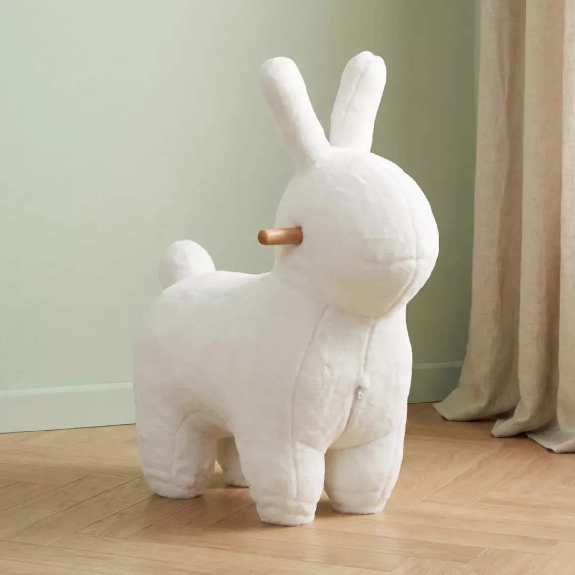 Sedia bambini flanella (Alt 63 cm) Coniglio Bianco