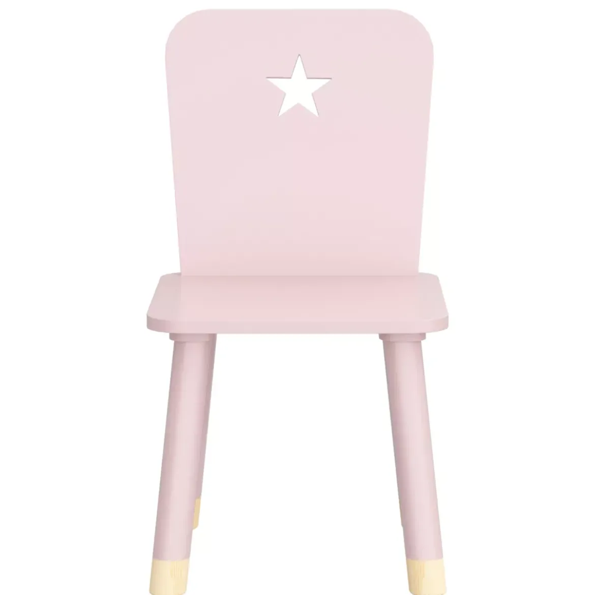 Sedia bambino legno (H50 cm) Stars Rosa