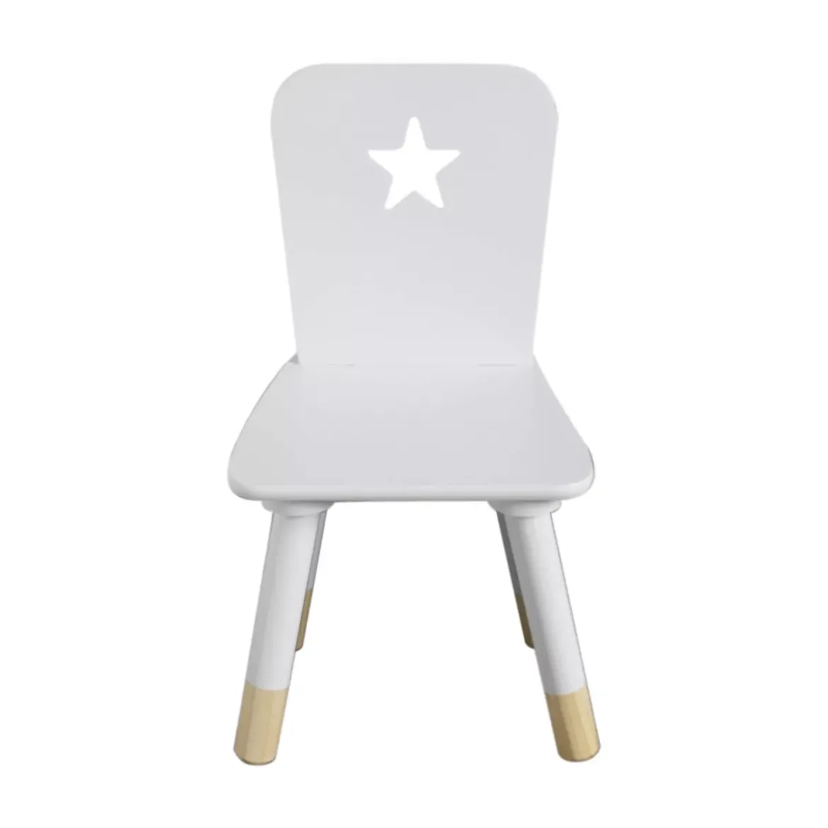 Sedia bambino legno (H50 cm) Stars Bianca