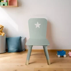 Sedia bambino legno (H50 cm) Stars Verde