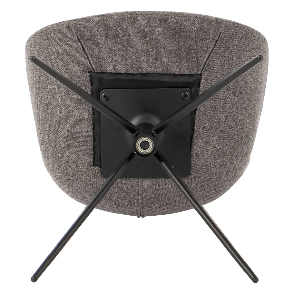 Sedia da pranzo girevole con braccioli in tessuto testurizzato (seduta 46cm) Pema Grigio scuro