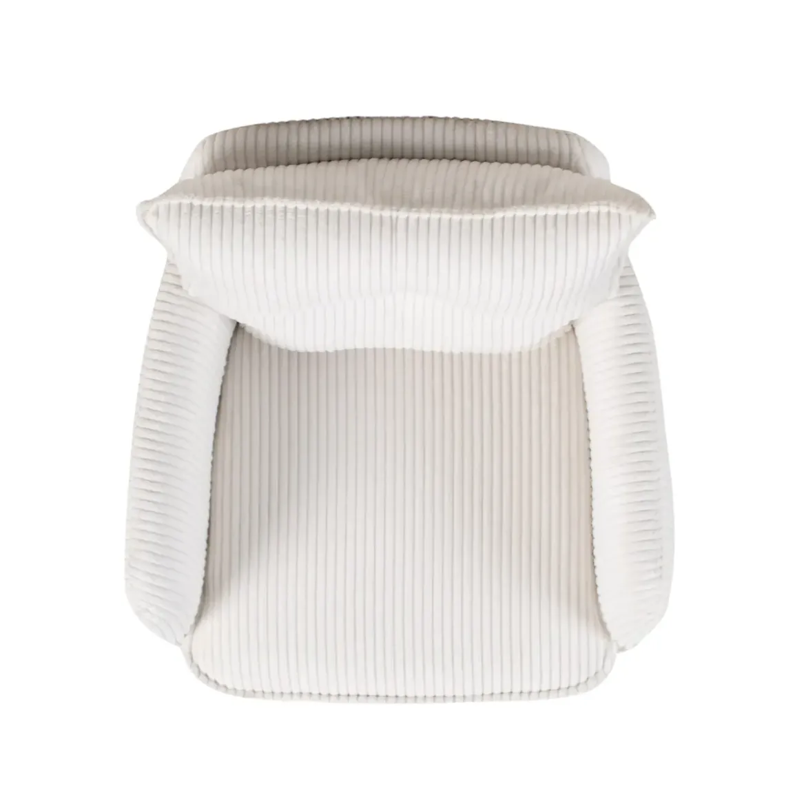 Sedia da pranzo girevole in velluto a coste (seduta 48 cm) Nuva Bianca