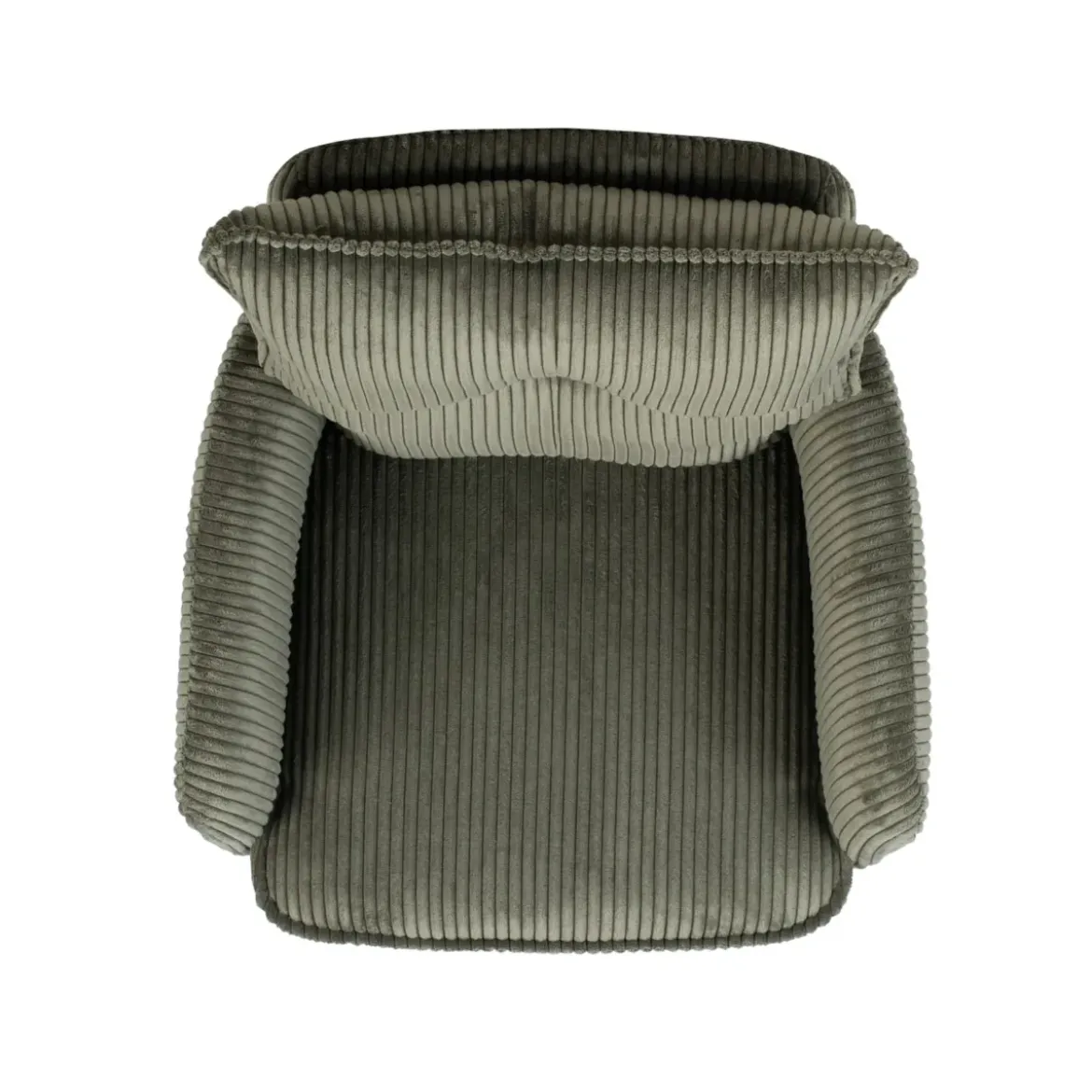 Sedia da pranzo girevole in velluto a coste (seduta 48 cm) Nuva Verde