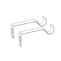 Set completo bastone tenda regolabile (L120 - L210 cm / Ø19 mm) Villalouise Bianco laccato