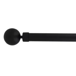 Set completo bastone tenda regolabile (L120 - L210 cm / Ø28 mm) Gaïa Nero