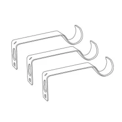 Set completo bastone tenda regolabile (L120 - L210 cm / D19 mm) Exotica Bianco e oro