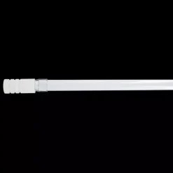 Set completo bastone tenda regolabile (170 a 300 cm) Cylindre strié Bianco