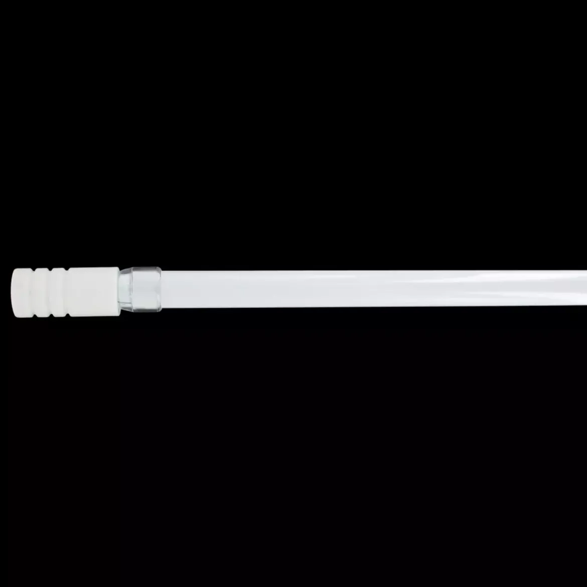 Set completo bastone tenda regolabile (135 a 225 cm) Cylindre strié Bianco