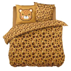Set copripiumino e due federe per bambini in cotone (240 x 220 cm) Lola Caramel