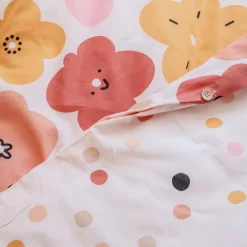 Set copripiumino e due federe per bambini in cotone (200 x 200 cm) Barbotine Multicolore