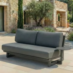 Set da giardino in alluminio 7 posti 6 pezzi Long Beach Grigio antracite