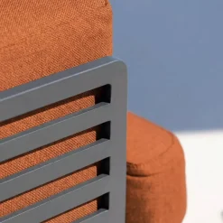 Set da giardino in alluminio 2 posti 3 pezzi Monte Carlo Grigio antracite e terracotta