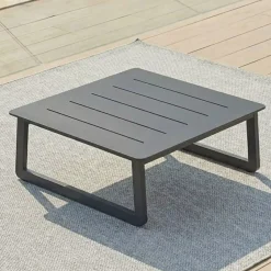 Set da giardino in alluminio 2 posti 3 pezzi Long Beach Grigio antracite e grigio chiaro