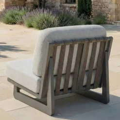 Set da giardino in alluminio 5 posti 5 pezzi Long Beach Grigio antracite e grigio chiaro