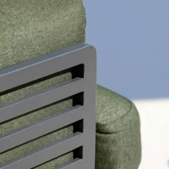 Set da giardino in alluminio 5 posti 5 pezzi Monte Carlo Grigio antracite e verde rosmarino
