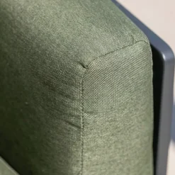 Set da giardino in alluminio 8 posti 6 pezzi Monte Carlo Grigio antracite e verde rosmarino