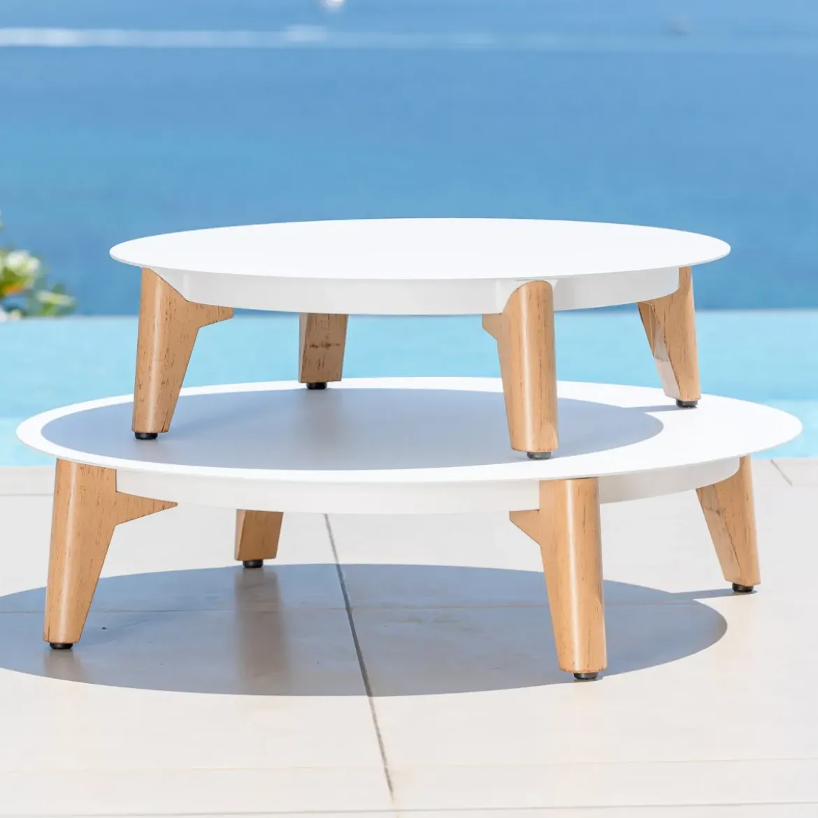 Set da giardino in alluminio 5 posti 5 pezzi Monte Carlo Bianco e verde rosmarino