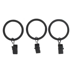 Set di 8 anelli con pinza (D20mm) Jim Nero opaco
