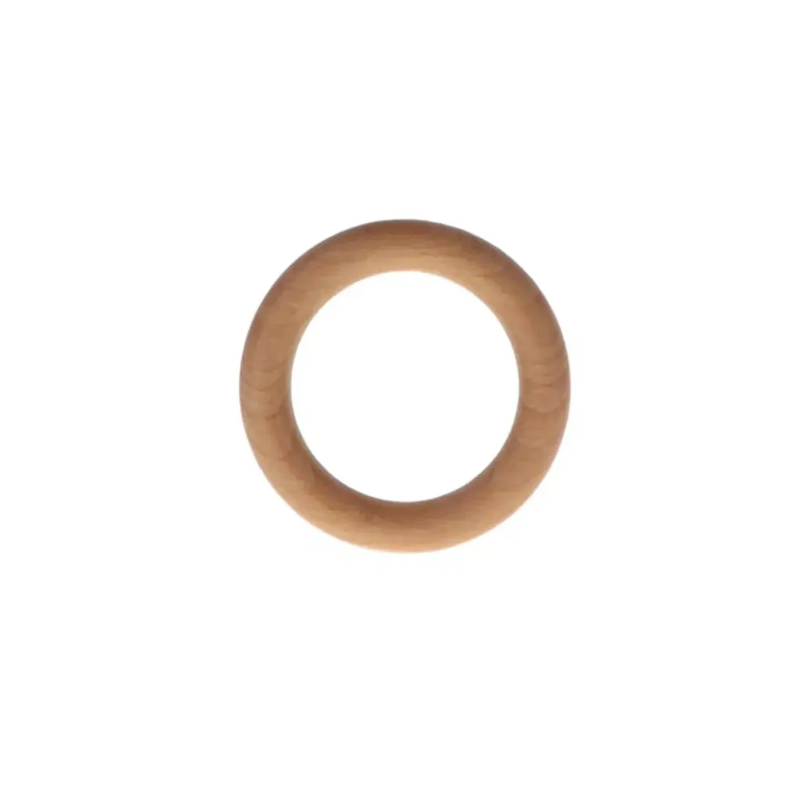 Set di 10 anelli in legno (D28 mm) Nils Tortora Verniciato