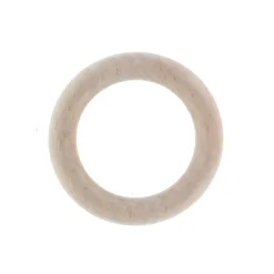 Set di 8 anelli per bastone per tende in legno cerusato (D28 mm) Soren Naturale