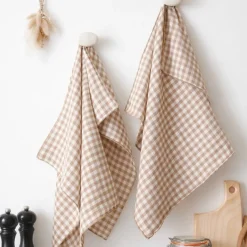 Set di 2 asciugamani in garza di cotone (50 x 70 cm) Gaïa vichy Corda