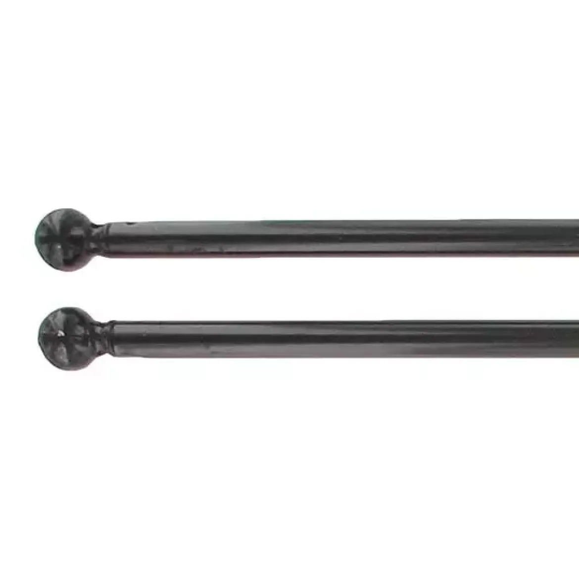 Set di 2 bacchette regolabili rotonde (60 a 80cm) Nero