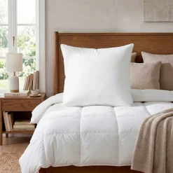 Set di 2 cuscini letto quadrati (60 cm) Morbido Antiacaro Bianco