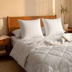 Set di 2 cuscini quadrati (60 cm) Volume Bianco