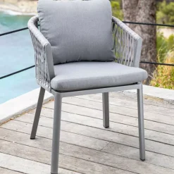 Set di 2 poltrone da giardino Amalfi Grigio antracite