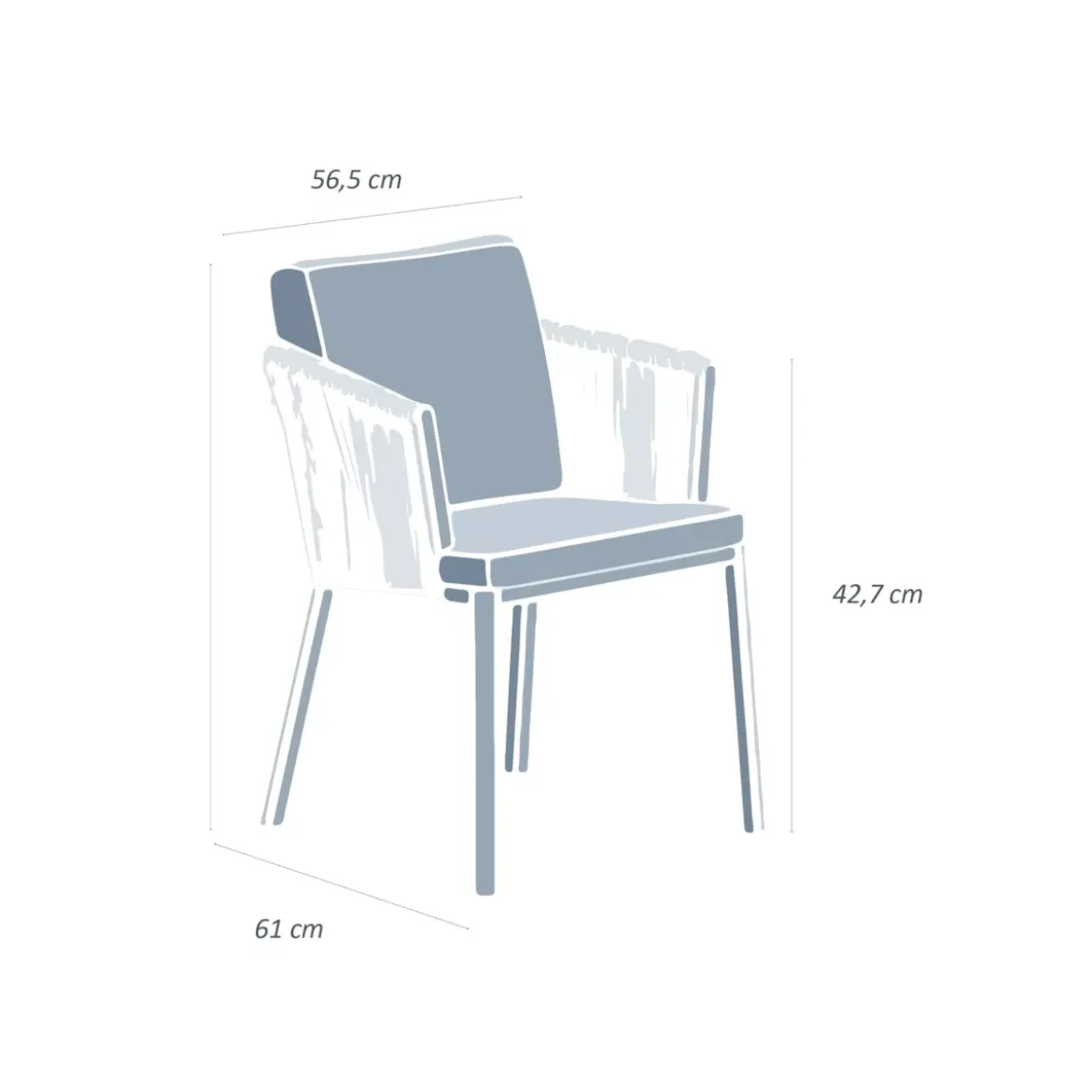 Set di 2 poltrone da giardino Amalfi Grigio antracite