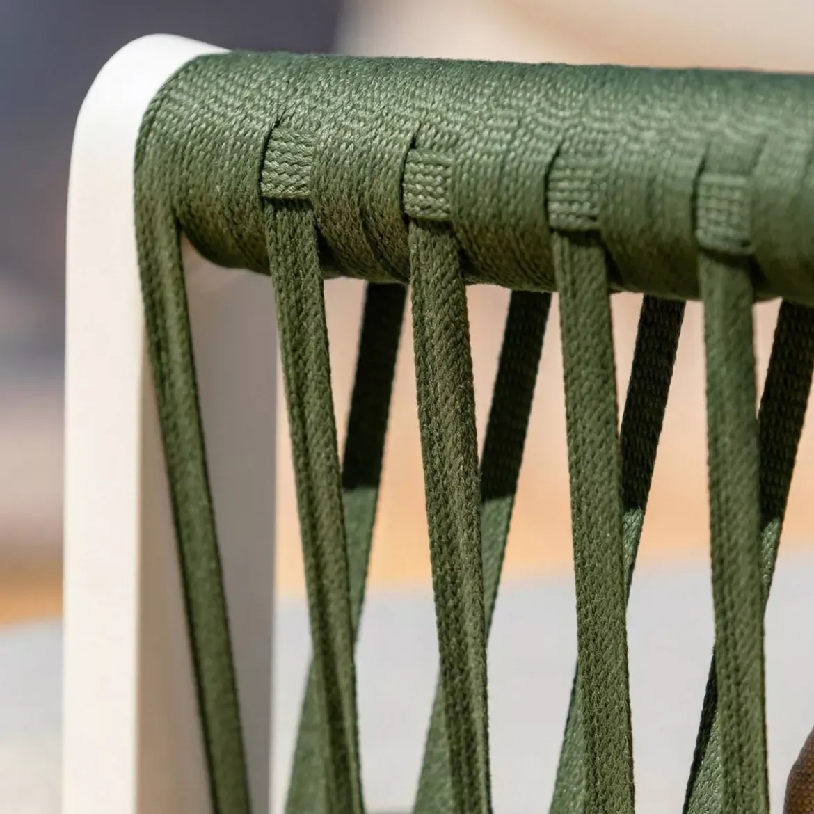 Set di 2 sedie da giardino in alluminio Amalfi Bianco e verde rosmarino