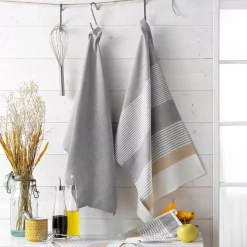 Set di 3 strofinacci cotone tessuto (40 x 40 cm) Illiabe Bianco