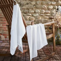 Set di 2 strofinacci garza di cotone (70 cm) Gaïa Bianco chantilly