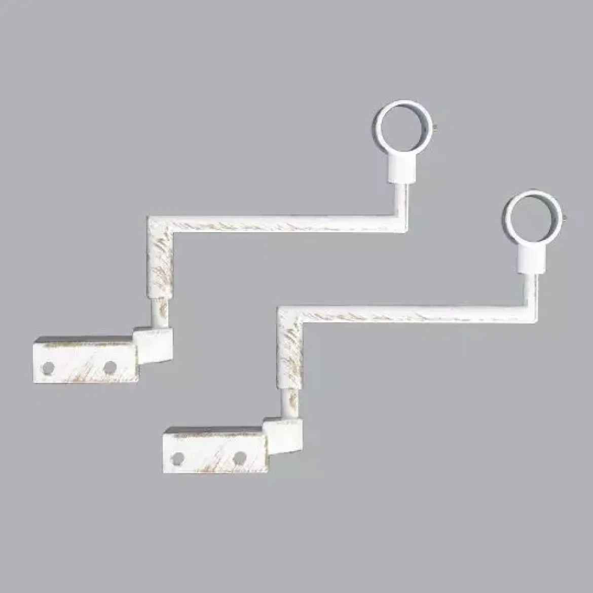 Set di 2 supporti Fix'vit (L180 - Ø20 mm) Bianco