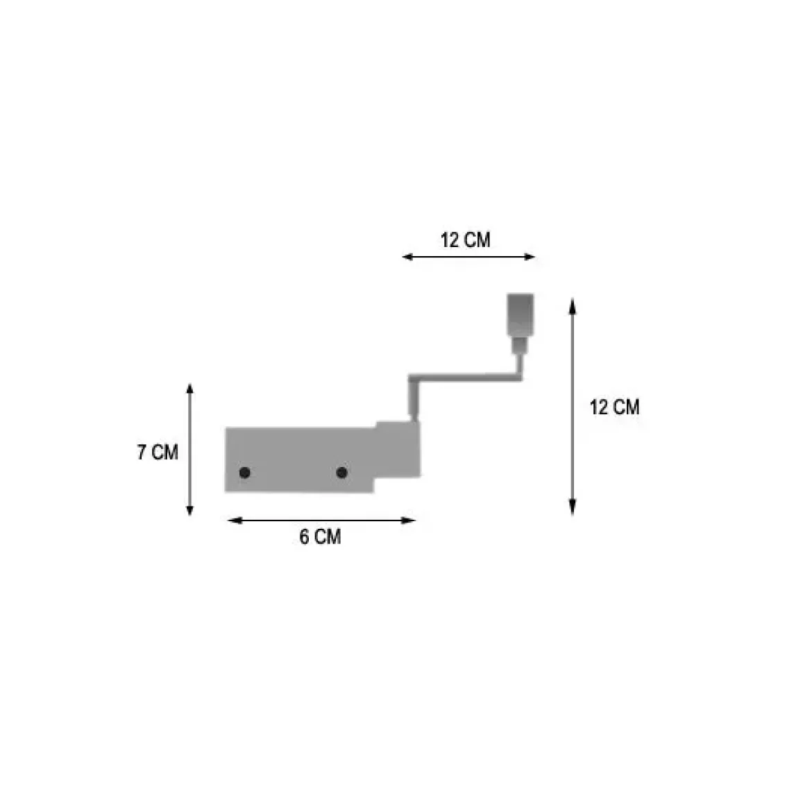 Set di 2 supporti Fix'vit (L180 - Ø20 mm) Bianco