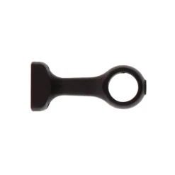 Set di 2 supporti per asta in legno fissi (L115 / D28 mm) Nils Nero opaco